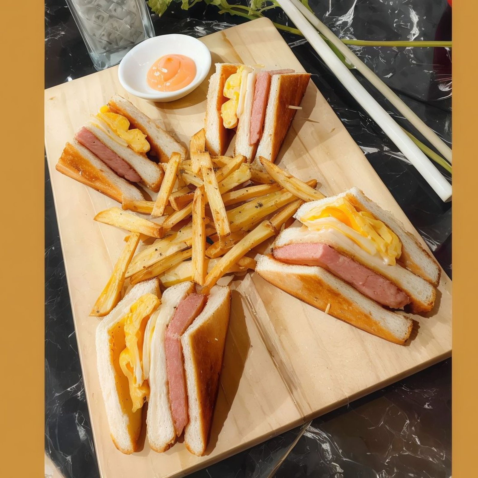 Cheese & Egg Spam Sandwich